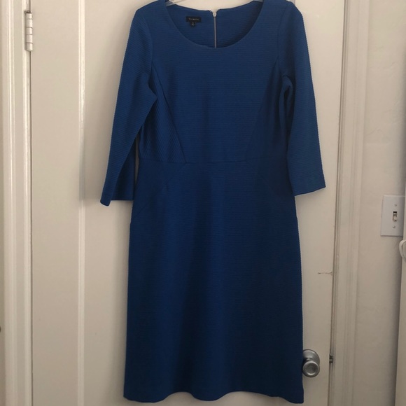 Talbots blue ribbed dress - Picture 1 of 4